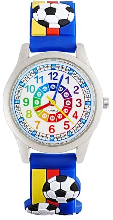 MUXIJIA Orologio Educativo per Bambini - Analogico Quarzo Orologi da Polso per Ragazzi e Ragazze - 3D Cartone Animato Cinturino in Silicone Orologio per Bambini e Ragazzi da 3-10 Anni