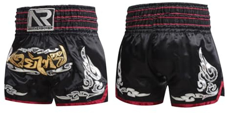 XYYYHTL Pantaloncini Muay Thai Uomo Donna Bambino Pantaloncini Boxer Traspiranti per MMA Kickboxing Combattimento Palestra Allenamento Abbigliamento 01-Gold