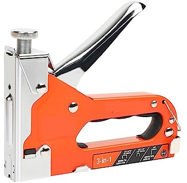 YQVEOT Elektrotacker, Bauhefter, robuste 3-in-1-Handnagelpistole mit 3000 Heftklammern, Polsterhefter for Holzmöbel, Heimwerker für Holz, Folie, Stoff, Möbel(3in1 3000nails)