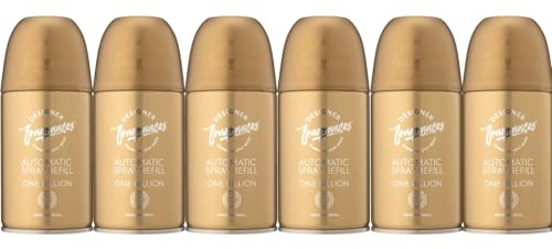 Designer Fragrances 6 Pack One Billion Automatic Room Spray Universal Refill Air Freshener Cans - For Home & Vehicles – Upto 70 Days of Luxury Lasting Smell - Deodorise & Neutralise Odours – 250ml