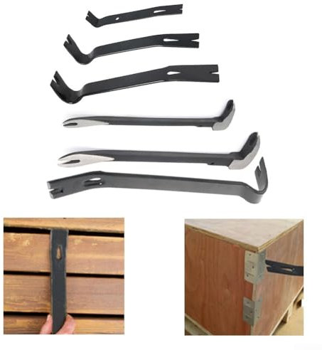 Comodo ed efficiente piede di porco, strumento di rimozione delle unghie ad alta durezza per scatola di legno (22,9 cm)