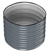 HOFGARTEN - Rundes Hochbeet aus Metall 60x60x42 cm (LxBxH) - Hochbeet für den Garten mit offenem Boden - 42 cm Höhe - Rostfrei, Schneller Aufbau, Modernes Design (1er Set, Anthrazit)