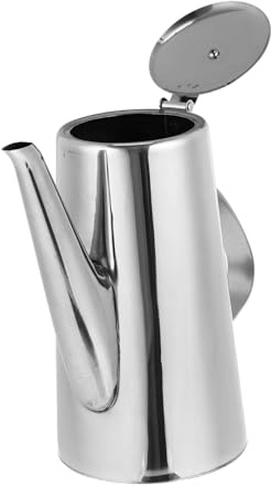 VALICLUD Bidon D'huile En Acier Inoxydable 1,5l Grosse Capacité Long Bec Pot De Sauce Soja Récipient Pour Condiments La Cuisine Restaurant