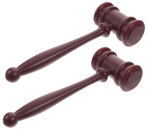 ERINGOGO 2pcs Judge Hammer Toy Mallets Law Gavel for Boys and Girls Role Play Cosplay