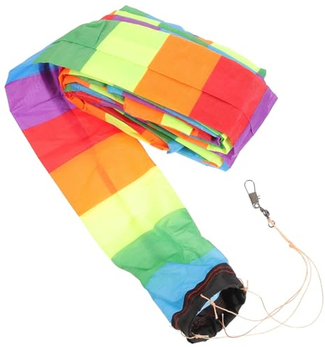 GANAZONO Colorful Kite Tail Ribbon Long Streamer for Flying Kite Decor DIY Wind Sock Accessory with Sturdy Cloth Stitching Enhances Stability and Visual Appeal