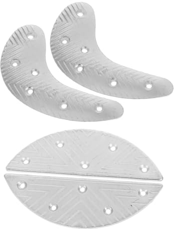 CLISPEED Kit Protège-talons Métalliques Semi-lune et Croissant en Fer Résistant, 4 Pièces pour Réparation Chaussures Hommes, Activités Plein Air et Chantiers, Prolongation Durabilité