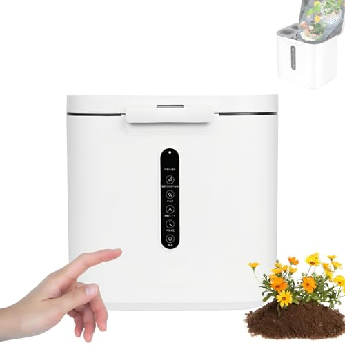 Compostador eléctrico de Cocina, compostador Inteligente con función de autolimpieza, Cubo de compostaje de 3,8 L para encimera, sin olores, Convierte los residuos orgánicos en Fertilizante