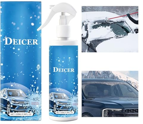 Spray anticongelante para parabrisas, rápido 100 ml de larga duración para el coche, para escarcha, invierno, uso diario, viajes, aventuras, camping, hogar, jardín, coche, camión, S