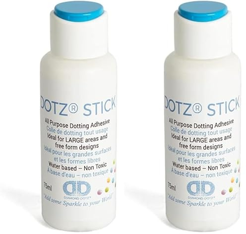 DIAMOND DOTZ DDA-032 Freestyle - Pegamento para Pintura de Diamantes, 75 ml, Adhesivo a Base de Agua para la adhesión de los Diamantes a Madera, Vidrio, Metal y Textiles, Secado Transparente