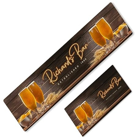Personalised Bar Runner – Custom Text Beer Mat for Pub, Home Bar, Café or Special Occasions 28 (84x23cm)