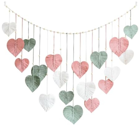Generchin Grande Tenture Murale en Macramé avec Plumes Chics, Décoration D'Intérieur Bohème pour Chambre à Coucher, Salon, 35,5 X 55,1 Pouces