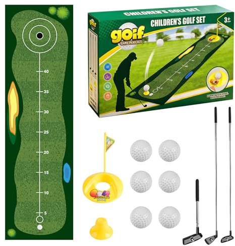 Chdnhe Set de Golf de Juguete para niños - Juego de Jardín para Children,Set de Palos de Golf Infantil,para Niños y Niñas, Playa, Camping, Reuniones Familiares, Parque, Guardería