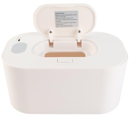 Dioche Calentador de Toallitas para Bebés Calentador de Toallitas para Bebés PP Control Inteligente de Temperatura de para - Portátil y Seguro para Todas las Húmedas - Gran Capacidad (WHITE)