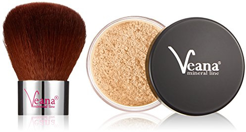 Veana Mineral Foundation Ivory 9 g plus Kabuki, 1er Pack (1 x 9 g)