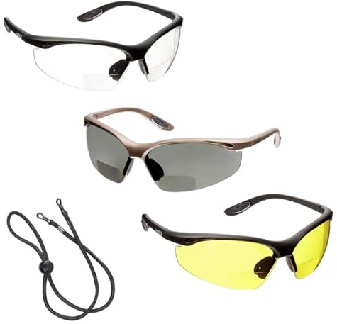 voltX 3 x CONSTRUCTOR Bifokal-Schutzbrille KLAR, GELB, POLARISIERT +2,5