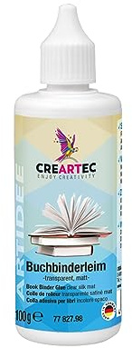 CREARTEC – bokbindningslim – matt – utvecklat för limning av papper och kartong – för reparation och restaurering av böcker – 100 g – tillverkad i Tyskland