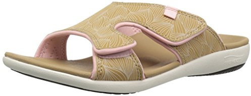 Spenco Women's Kholo Wave Slide Sandal, tan, 8 Medium US