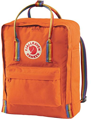 Fjallraven Fjällräven F23620 Kånken Rucksack, Burnt Orange-Rainbow-Muster, 27x13x38cm
