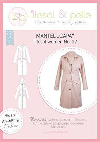 lillesol & pelle Schnittmuster lillesol Women No.27 Mantel Capa in Größe 34-50 zum Nähen mit Foto-Anleitung und Video