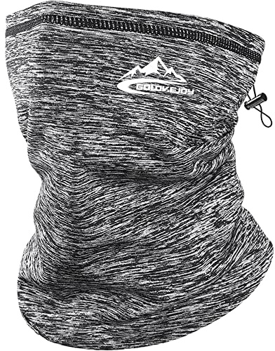 Unisex Schlauchschal Winter Multifunktionstuch Halstuch Mundschutz Elastisch Windabweisend Halswärmer Warm Fleece Gefüttert Nackenwärmer Einstellbar für Outdoor Radsport Ski Motorrad Laufen（grau）