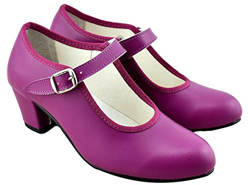 Pasos de baile - Zapato de Flamenca 833984 (Pedir una Talla más de la Habitual) Sintético