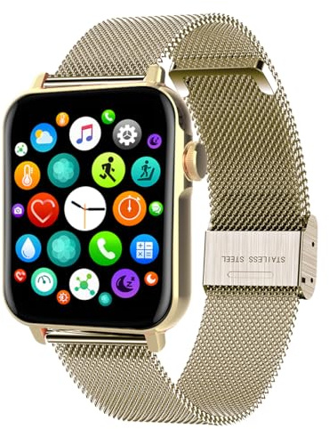 SMARTY 2.0 Kvinnors digitala automatiska klocka med legerat stålarmband SW035G03, guld, modern, Guld, Modern