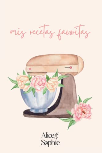 Libro de recetas para escribir tus propias recetas. 15x22 cm. Contiene tablas de equivalencia y 120 páginas para escribir tus mejores recetas. Regalo para navidad.