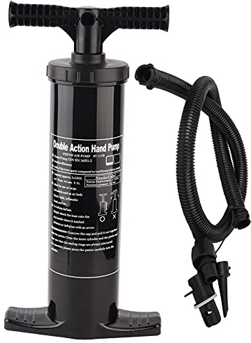 Tbest Luftpumpe für Schlauchboote, Aufblasbare Handpumpe, Schwarze, Superleichte Original-Kunststoffzylinder-Zeichnung Zwei-Wege-Mini-Handaufblasbare Luftpumpe für Gummiboote