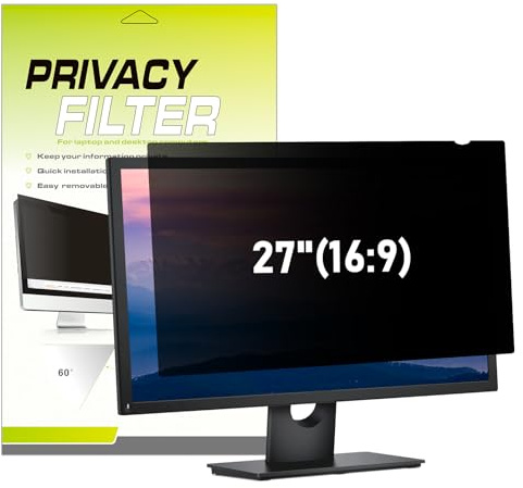 LAMA 27 Inch Computer Privacy Screen Protector, Universal Computer Monitor Privacy Filters (WxH:598mm*337mm), Anti-Spy/Anti-Scratch/Anti-Glare Protector for Widescreen Monitors(16:9)
