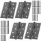 4 Stück Scharniere,Scharnier Edelstahl 100mm,Groß Schwerlast Schanier,Edelstahl Türscharnier Schwarz,Edelstahl Scharniere Aussenbereich,Möbel Beschläge mit Schrauben für Holztür Gartentor Aussen