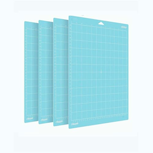 Mayting 4PCS Schneidematten für Cricut, 12x12 Zoll, StandardGrip, LightGrip, StrongGrip, FabricGrip, PVC, Umweltfreundlich, 30.48 x 30.48 cm, C