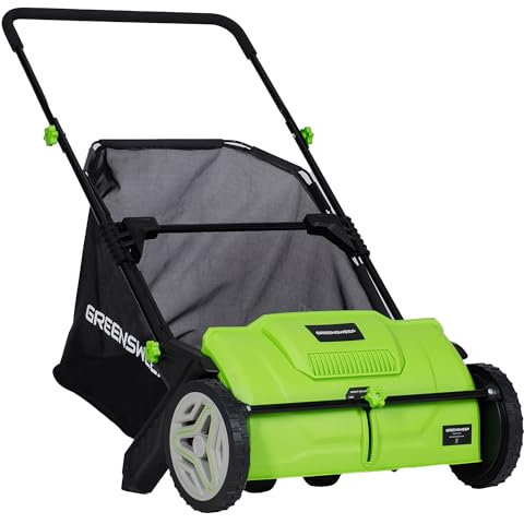 GreenSweep Pickup Pro - Spazzatrice da giardino a spinta per foglie ed erba