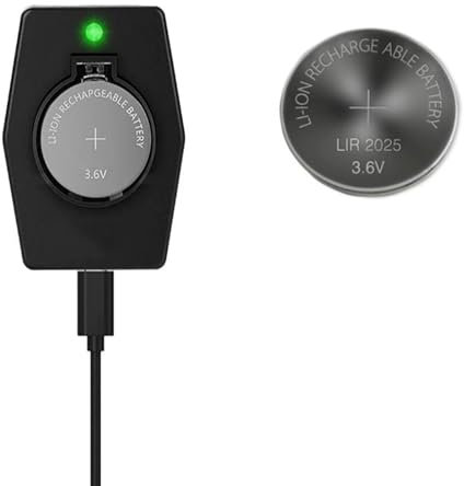 BenjiPower - Chargeur de Pile Plate Bouton Rechargeable (Batterie) pour LIR2016 LIR2025 LIR2032 ML2016 ML2032 (remplace CR2032) USB Type C (Chargeur avec 1 LIR2025)