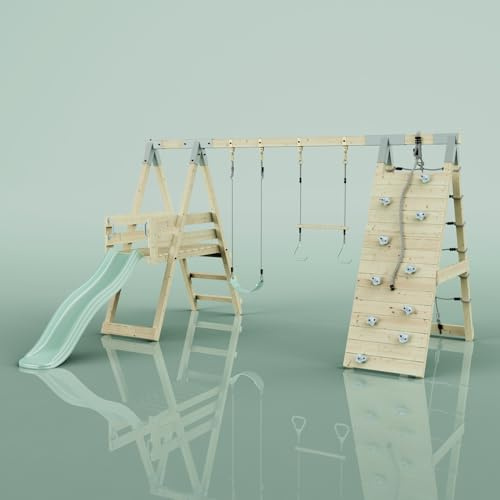 PolarPlay Klettergerüst Krokodil aus Holz in Grün