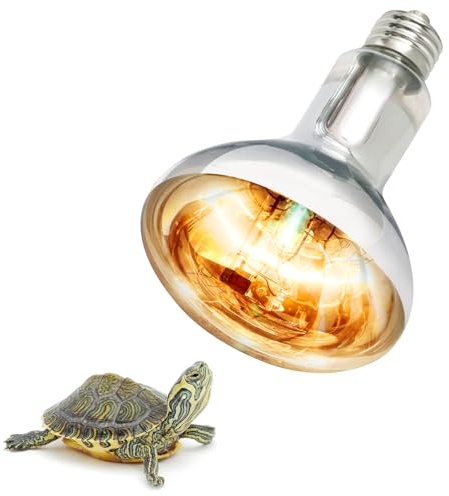 BORDEAG UVA UVB värmelampa, 80 W reptiler, värmelampa, terrarium, sollampa, UVA UVB sköldpadda, värmelampa, terrarium för ödlor, sköldpaddor, bardagamen, kameleont, orm (E27, 220 V)