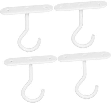 BESPORTBLE 4pcs Balcony Plant Hanging Basket Coat Hanger Houseplants Outdoor Shelf Shelf Indoor House s Indoor Hanging ers Ceiling Hooks Hooks White Iron