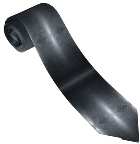 ESNAIUVCD Herren-Krawatte mit schwarzem Ziegelstein-Wanddruck, bedruckte Krawatte, formelle Party, Hochzeit, Geschenk, Krawatten für Männer, Schwarz , Einheitsgröße