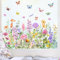 COLOFALLA 3 Stücke Fensterbilder Sommer Fensterbilder Blumen Schmettertling Selbstklebend Fensteraufkleber Sommer Fensteraufkleber Blümen Groß Zweiseitig Wiederverwandbar Fensterbild Frühling
