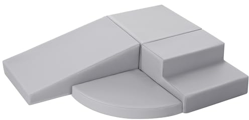 JungleDove Indoor Soft Play Equipment for Toddlers - Blocchi per Bambini in Schiuma Set - 4 Pezzi Pelle PU Set da Gioco Blocchi Morbidi per Bambini