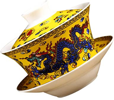 KOCKSHION Tazza Da Tè Cinese Ceramica Dipinta Mano Ciotola Per Infusione Perfetta Per Tè e Fiori Decorativo Per Casa e Ristorante
