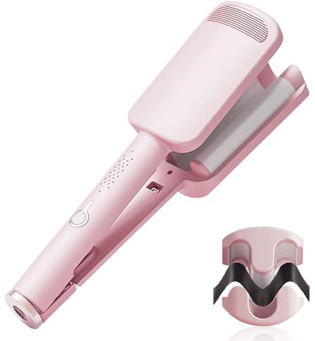 SGZIOO French Wave Ferro arricciacapelli 32 mm Beach Waves, sirena Hair Waver, ferro ondulato per capelli lunghi con 4 temperature regolabili