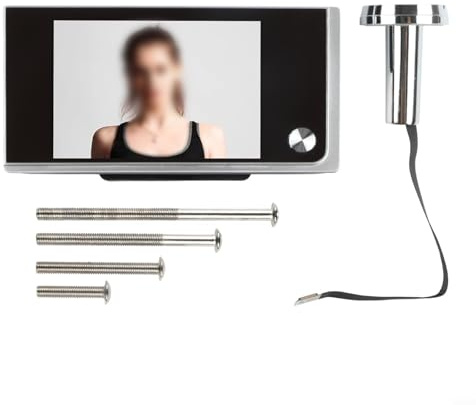 Yuanpgky Digitale Türspion Kamera mit 8,9 cm (3,5 Zoll) LCD-Bildschirm, 720P HD Sicherheitstürkamera, 120° Weitwinkel, elektronischer Guckloch-Viewer, Zinklegierung und (SKU)