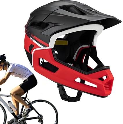 Full Face Mountain Helmet,Adult Mountain Helmet Men Women - Shock Absorption Cycling Protective Head Gear for Professionals Beginners Cyclists Riders Women
