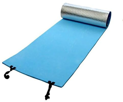Tappetino in schiuma per esercizi, con pellicola di alluminio, design in schiuma EVA, antiscivolo, tappetino da allenamento, pieghevole, impermeabile, leggero tappetino da campeggio per yoga, spiaggia