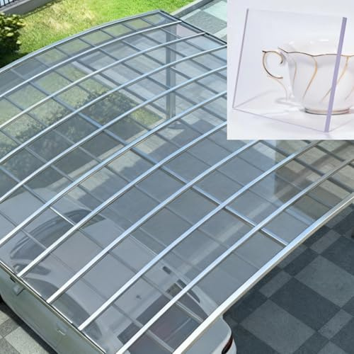 2mmPolycarbonatplatten,wetterfeste platten für außen,dach Für Gärten, Parkplätze, Dachfenster, Gewächshäuser (bei Bedarf in anderen Größen kontaktieren Sie uns bitte)
