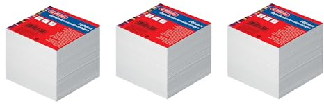 Herlitz 1603000 Zettelkastenersatzeinlage 9 x 9 cm, 700 Blatt, weiß (Weiß, 3x 9 x 9 cm, 700 Blatt)