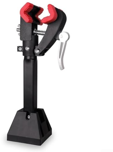ZAMETTER Wall Mounted Bicycle Repair and Maintenance Stand with Adjustable Clamp Arm with Rubber Pads, Quick Release Lever for Parking Storage Servicing Fits 25-40mm Frame Tubes Black
