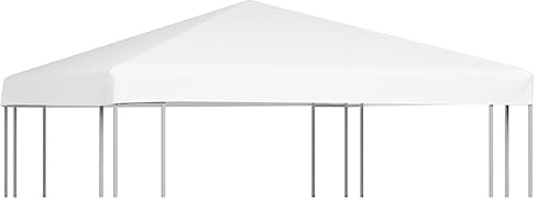 Tettoia per Gazebo, Copertura Superiore per Tendone Da Festa, Copertura Superiore per Gazebo 270 g/m² 3x3 m Bianca Per Portico Anteriore Residenziale Balcone