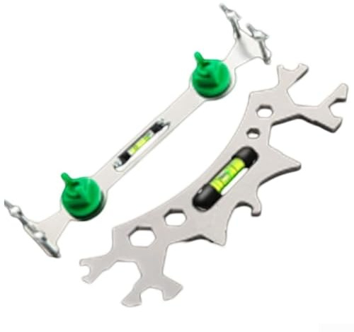 Strumento di livellamento dei tubi, struttura in metallo con livello integrato, per un allineamento preciso dei tubi dell'acqua calda e fredda negli impianti idraulici