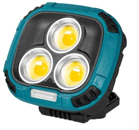 Hasaller Torcia LED da campeggio portatile ricaricabile di tipo C proiettore con supporto rotante treppiede e base magnetica per escursioni all'aperto zaino in spalla uso domestico arancione